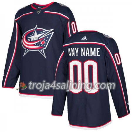 Columbus Blue Jackets tröja Customized Adidas 2017-2018 Marinblå Authentic - NHL Tröjor Herr